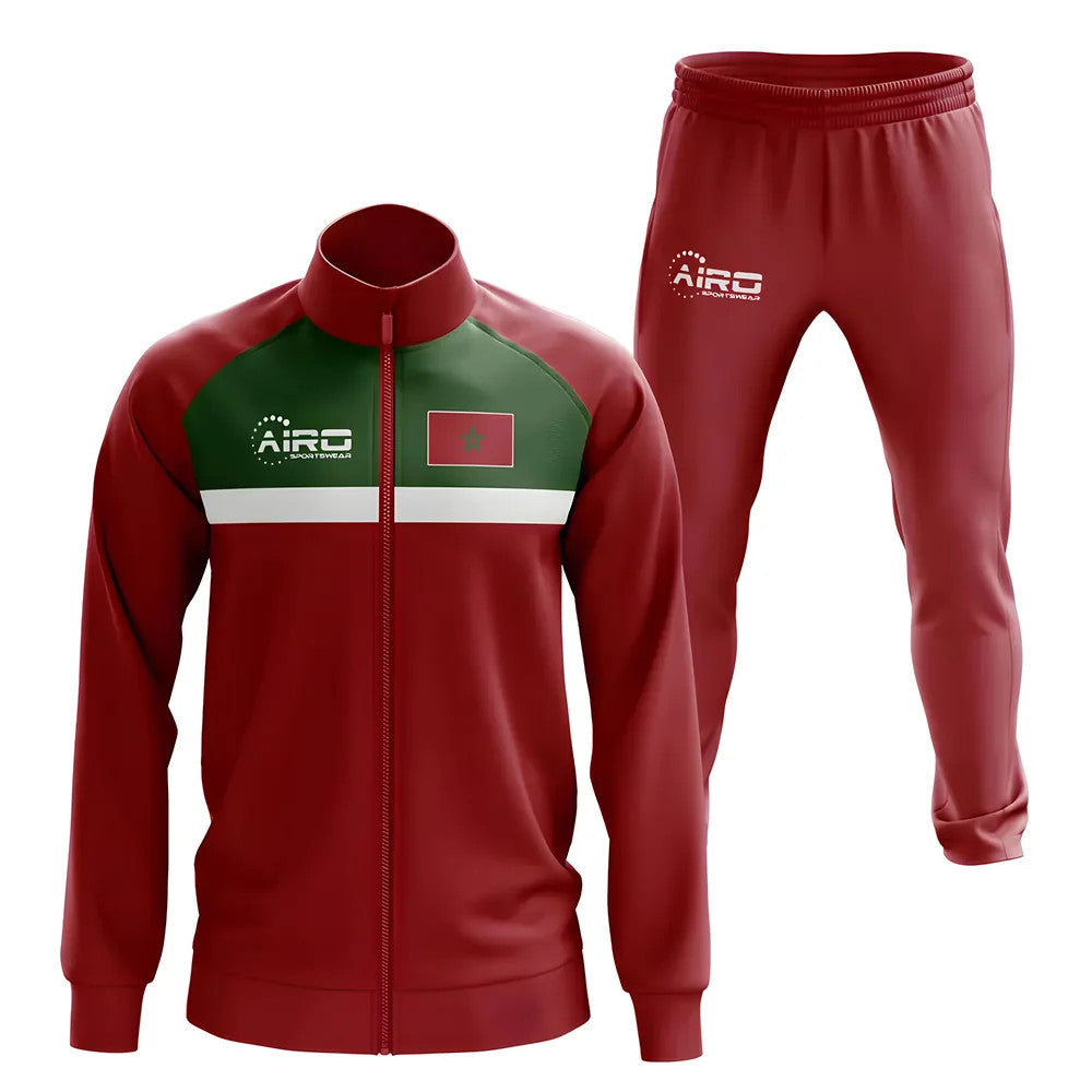 Morocco Concept Football Tracksuit (Red)_1