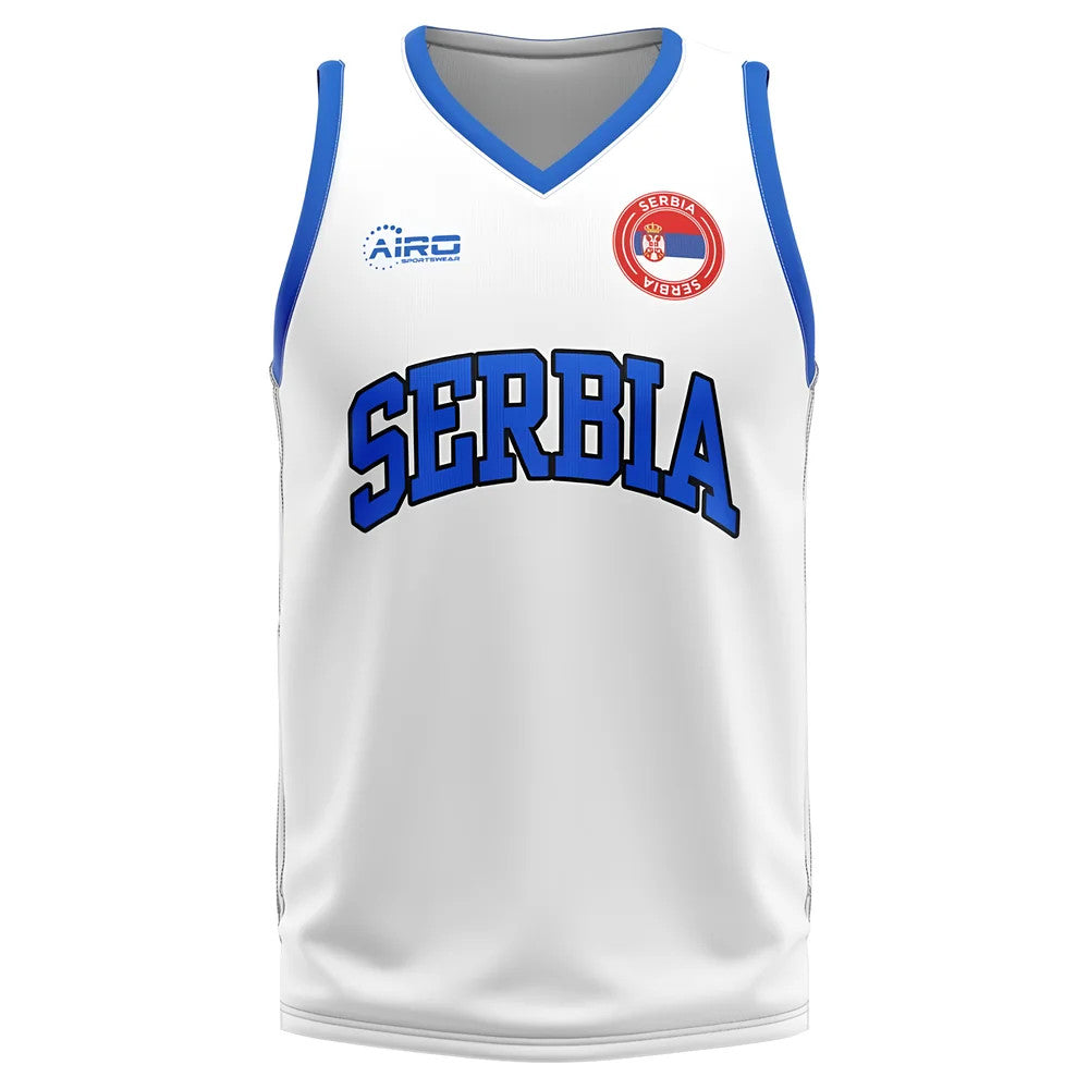 Serbia Home Concept Basketball Shirt - Kids_0