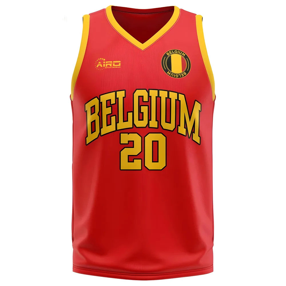 Belgium Home Concept Basketball Shirt - Kids_0