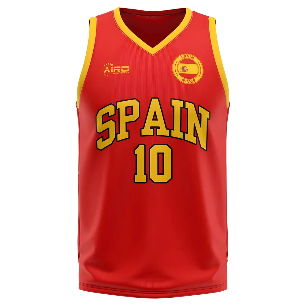 Spain Home Concept Basketball Shirt - Little Boys_0
