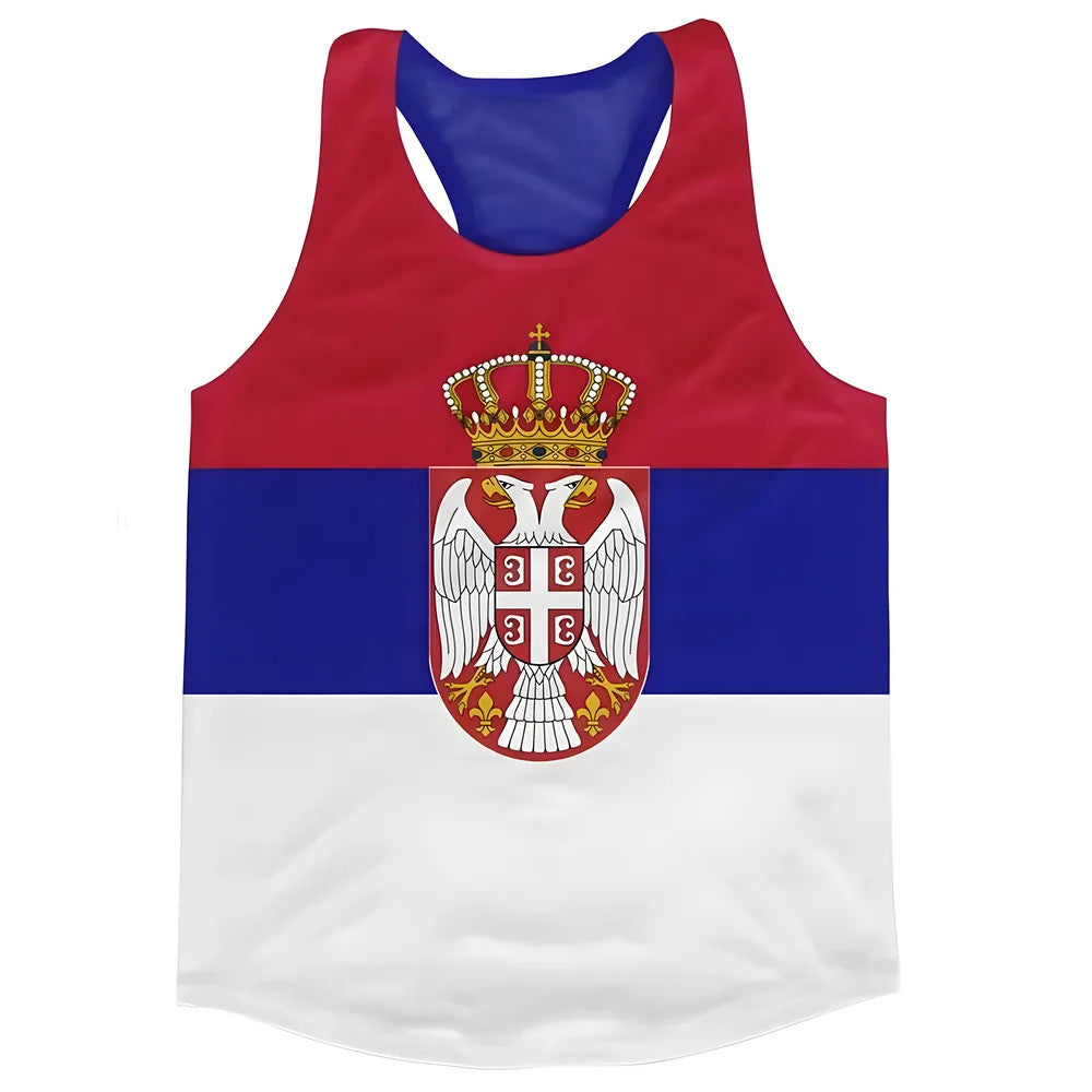 Serbia Flag Running Vest_0