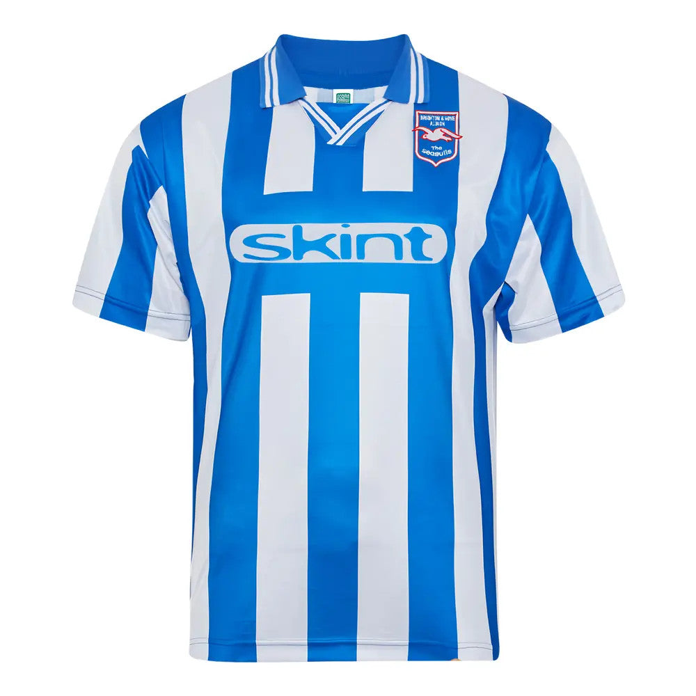 Score Draw Brighton and Hove Albion 1999 Retro Football Shirt_0