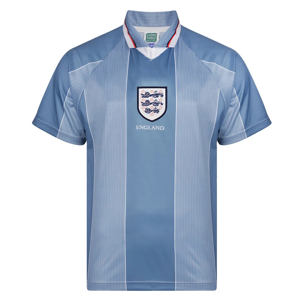 Score Draw England 1996 Away Euro Championship Retro Football Shirt (Your Name)_3