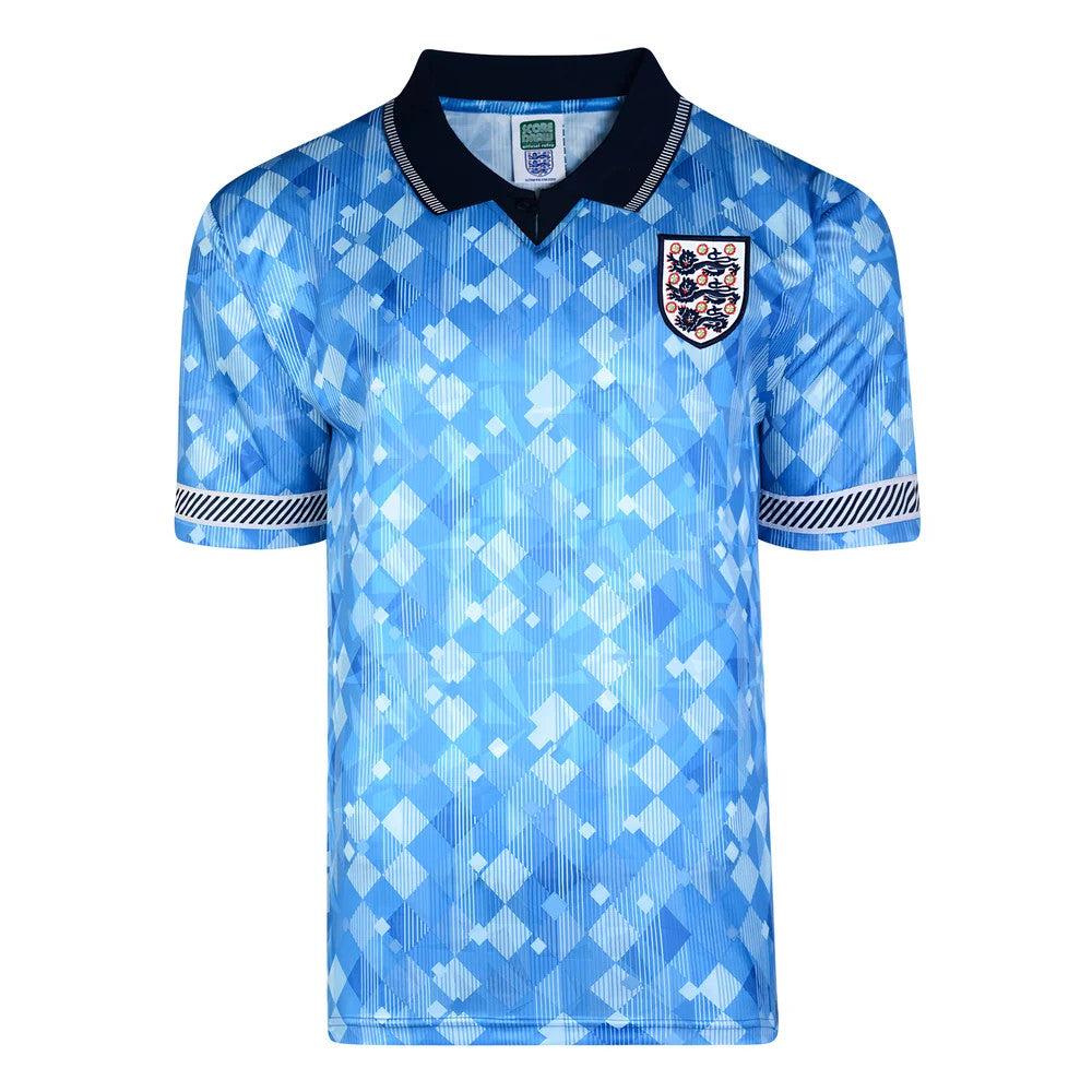 Score Draw England 1990 Third World Cup Finals Retro Football Shirt (Southgate 6)_3