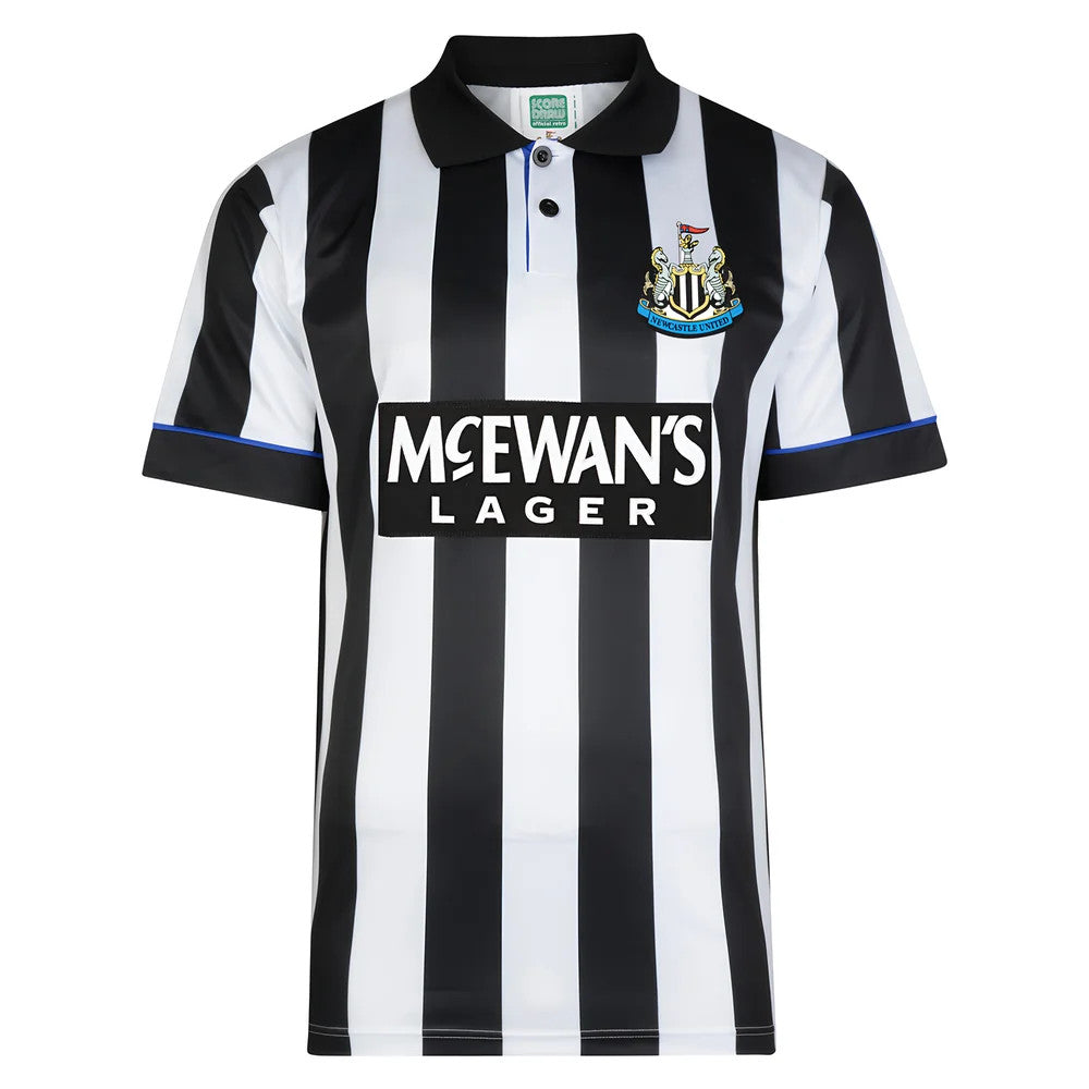 Score Draw Newcastle United 1995 Retro Football Shirt_0