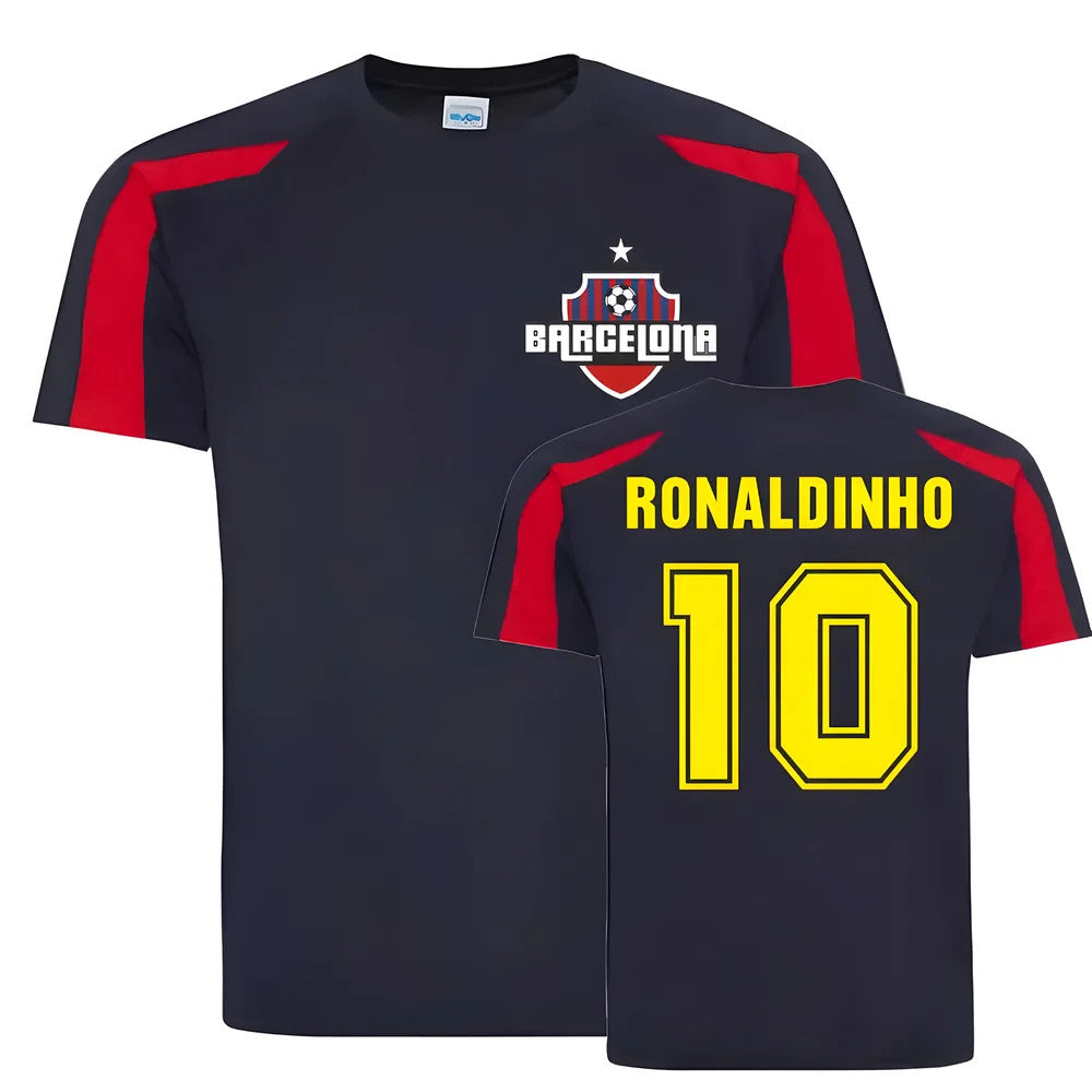 Ronaldinho Barcelona Sports Training Jersey (Navy)_1