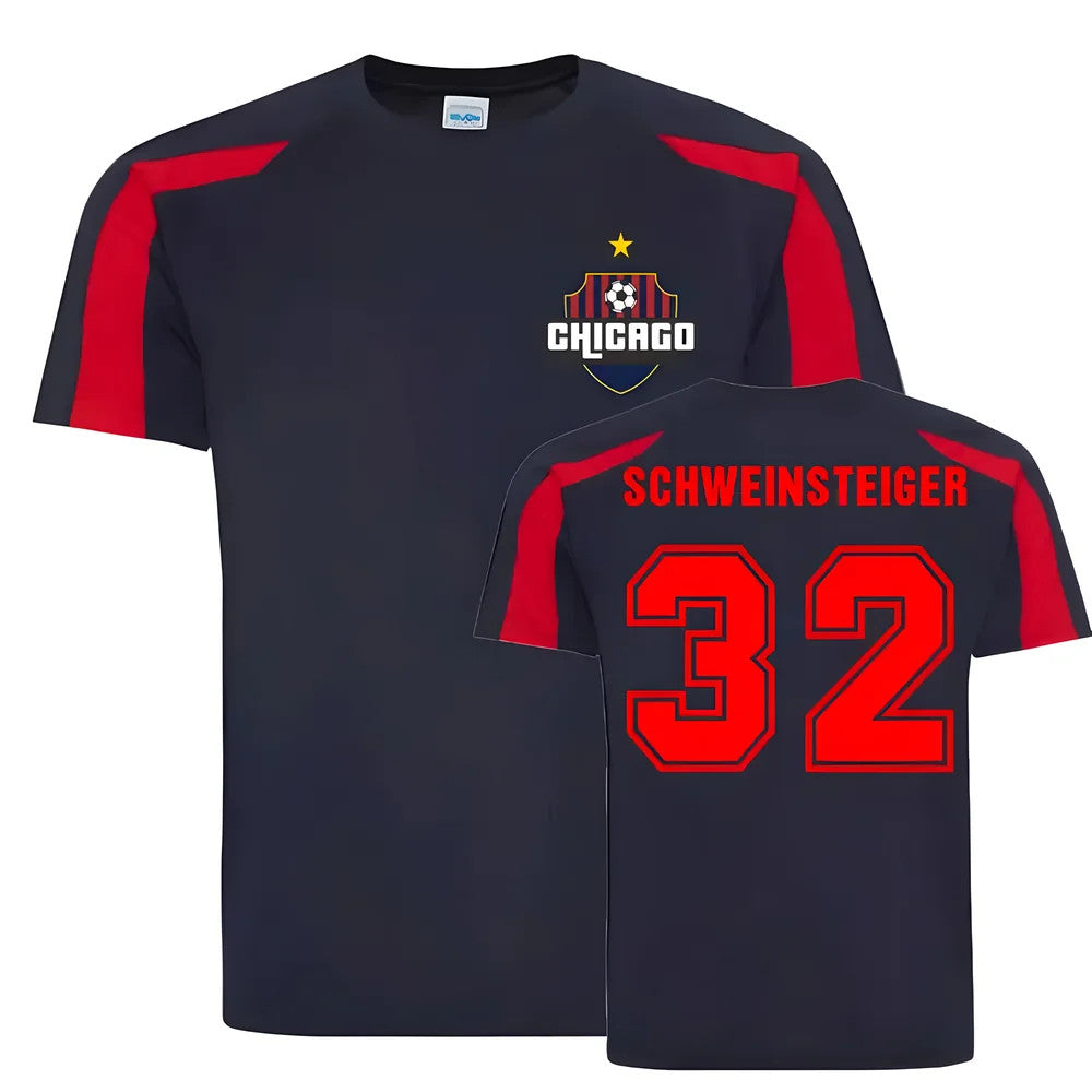 Bastian Schweinsteiger Chicago Sports Training Jersey (Navy)_1