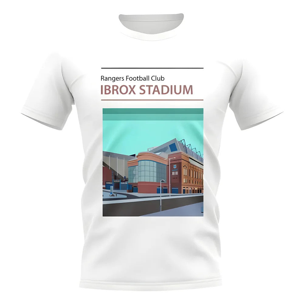 Ibrox Stadium Rangers Football Club Stadium T-Shirt (White)_1