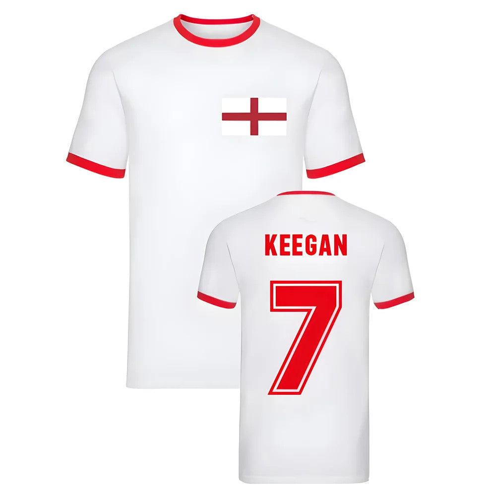Kevin Keegan England Ringer Tee (White)_0