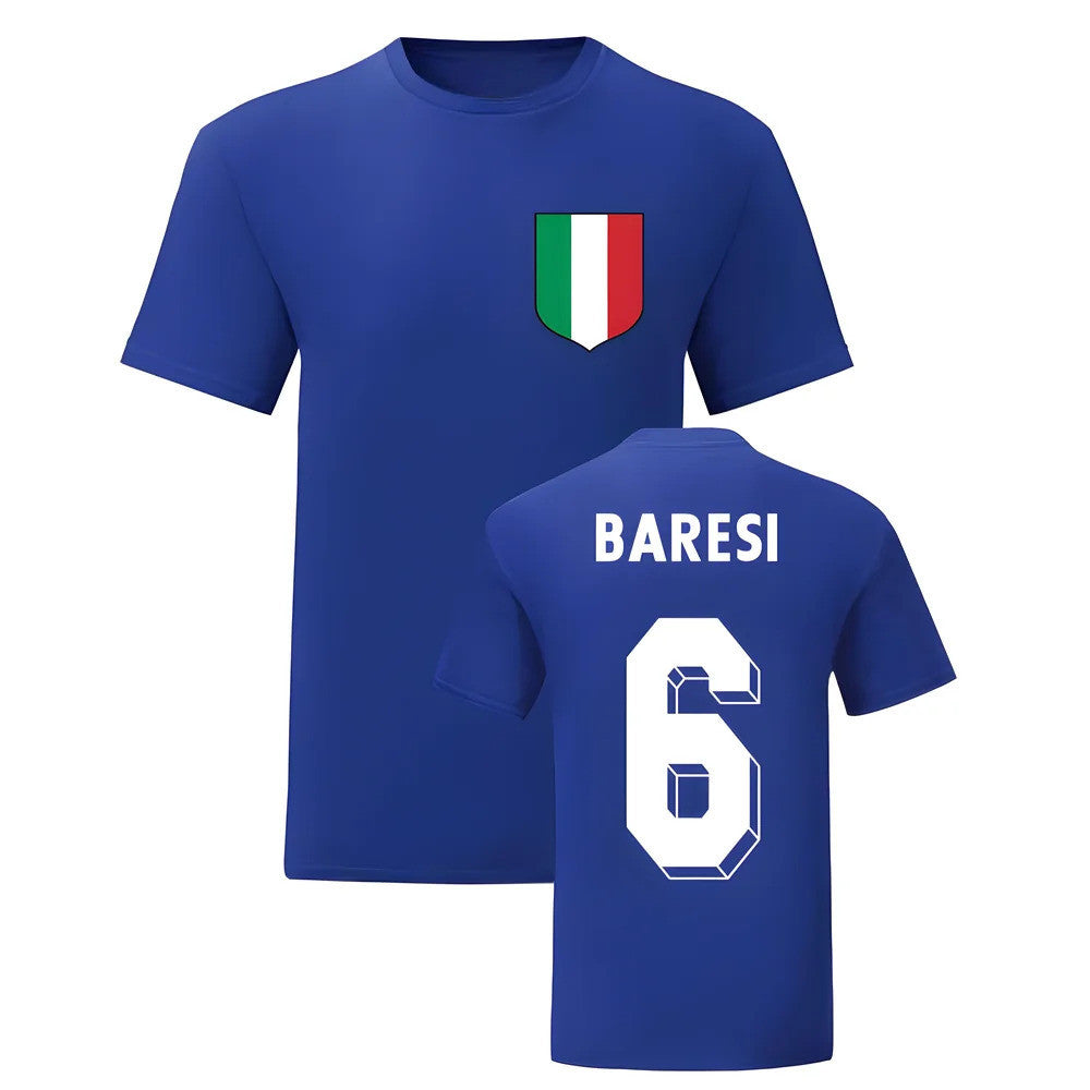 Franco Baresi Italy National Hero Tee\'s (Blue)_1