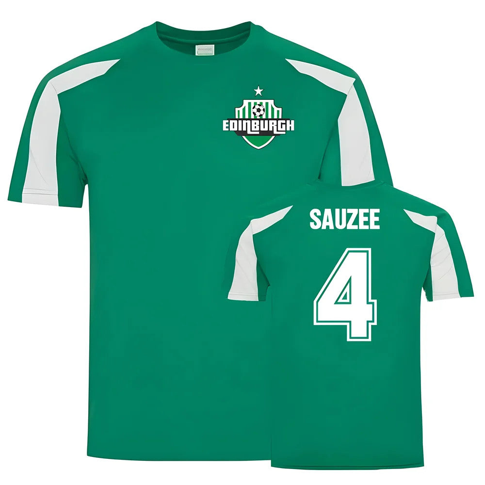 Franck Sauzee Hibs Sports Training Jersey (Green)_0