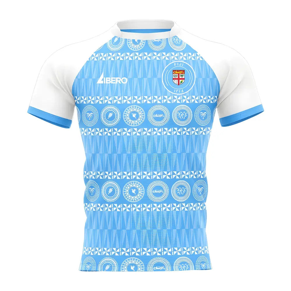  2025-2026 Fiji Concept Home Rugby Shirt Kids Long Sleeve_0