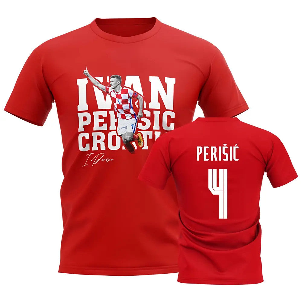 Ivan Perisic Croatia Player Tee (Red)_0