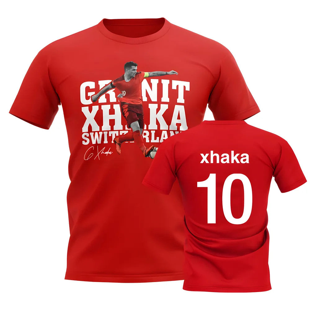 Granit Xhaka Switzerland Player Tee (Red)_0