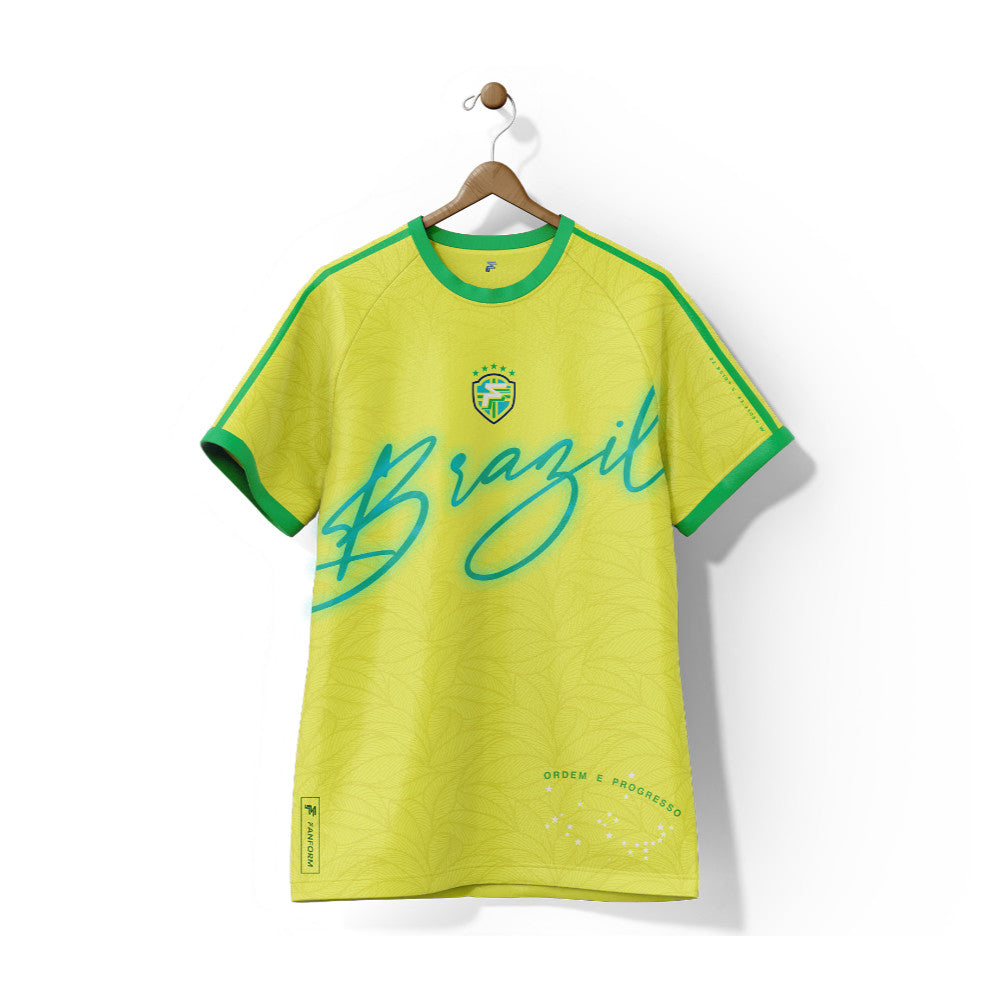 Brazil Selecao Home Supporter Jersey Kids Short Sleeve_0