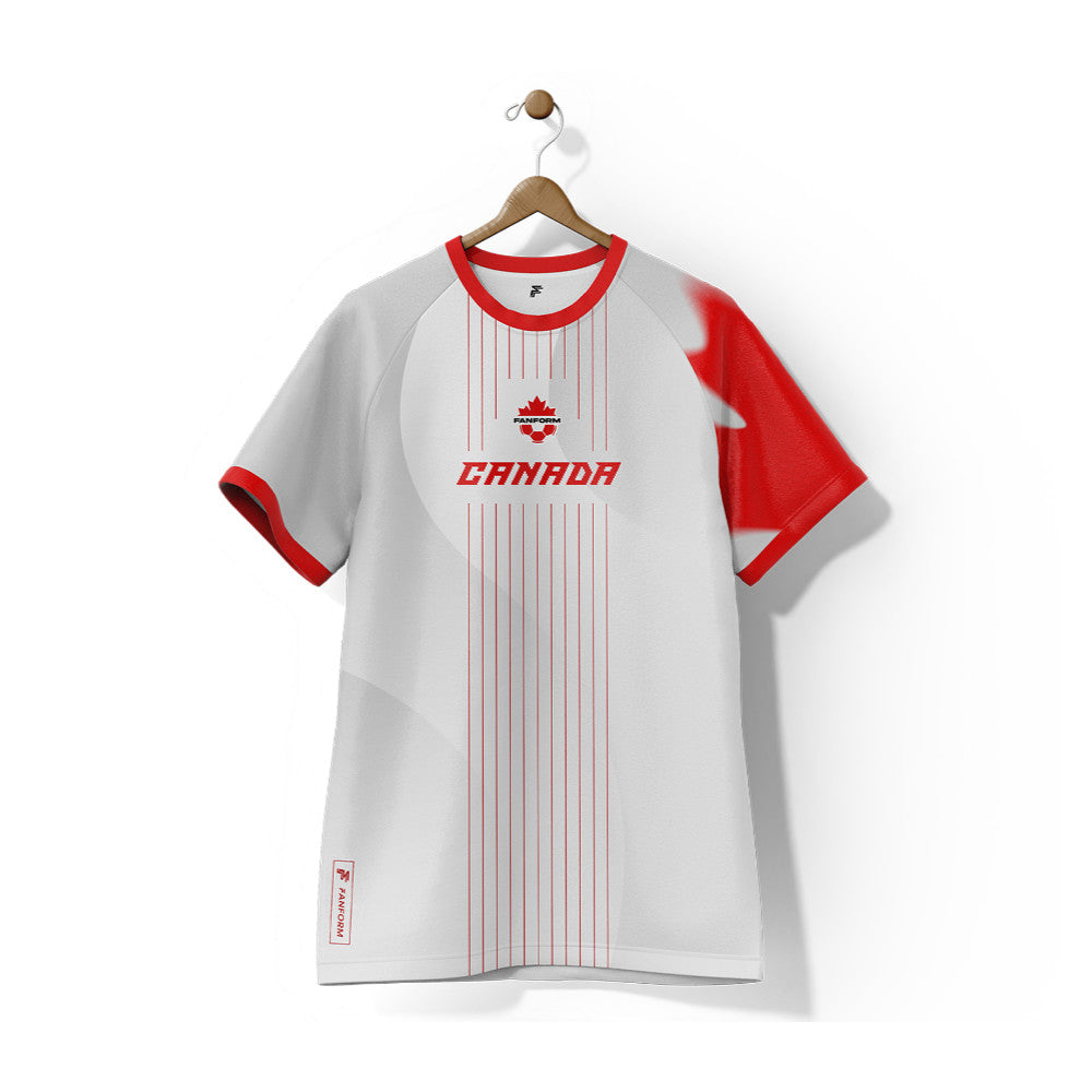 Canada Away Supporter Football Jersey Kids Short Sleeve_0