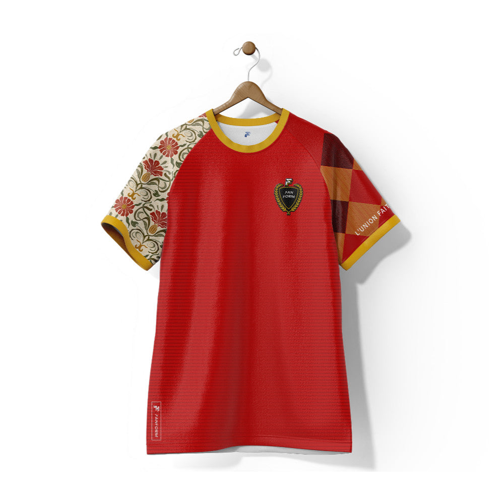 Belgium The Diables Home Supporter Jersey kids Kids Short Sleeve_0