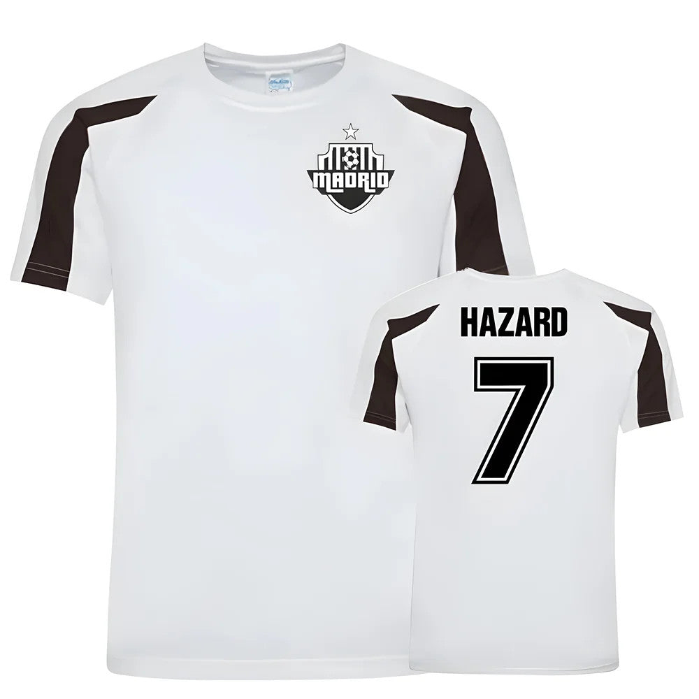 Eden Hazard Real Madrid Sports Training Jersey (White/Black)_0