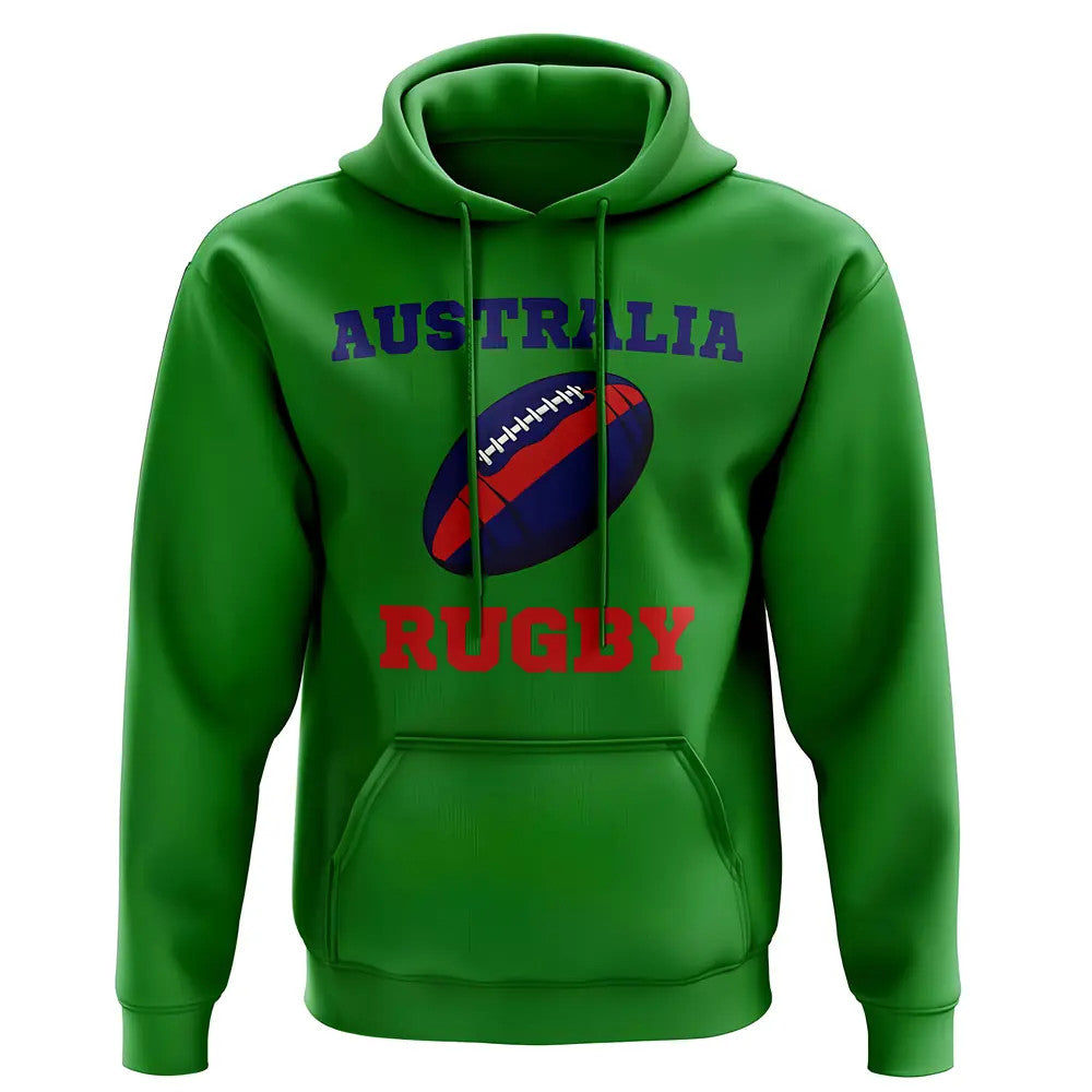 Australia Rugby Ball Hoody (Green)_0