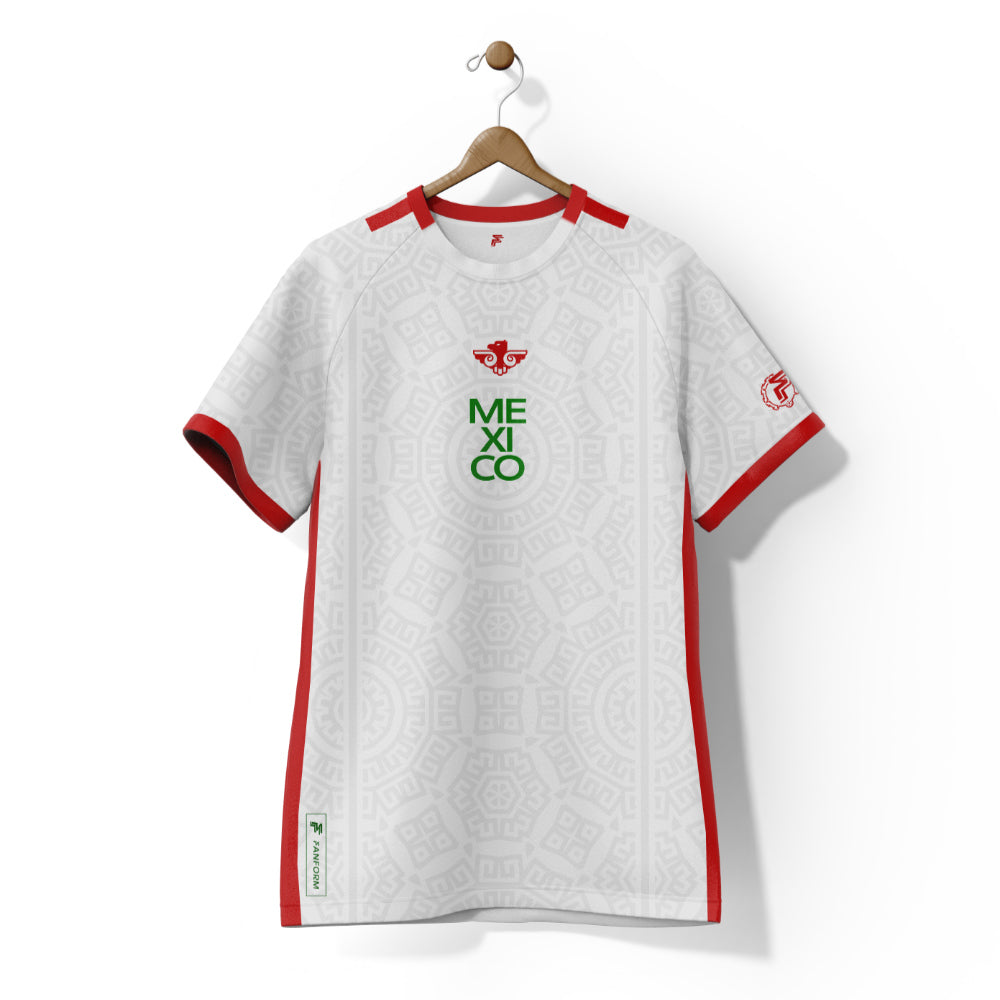 Mexico Aguila Supporter Jersey (White) Kids Short Sleeve_0