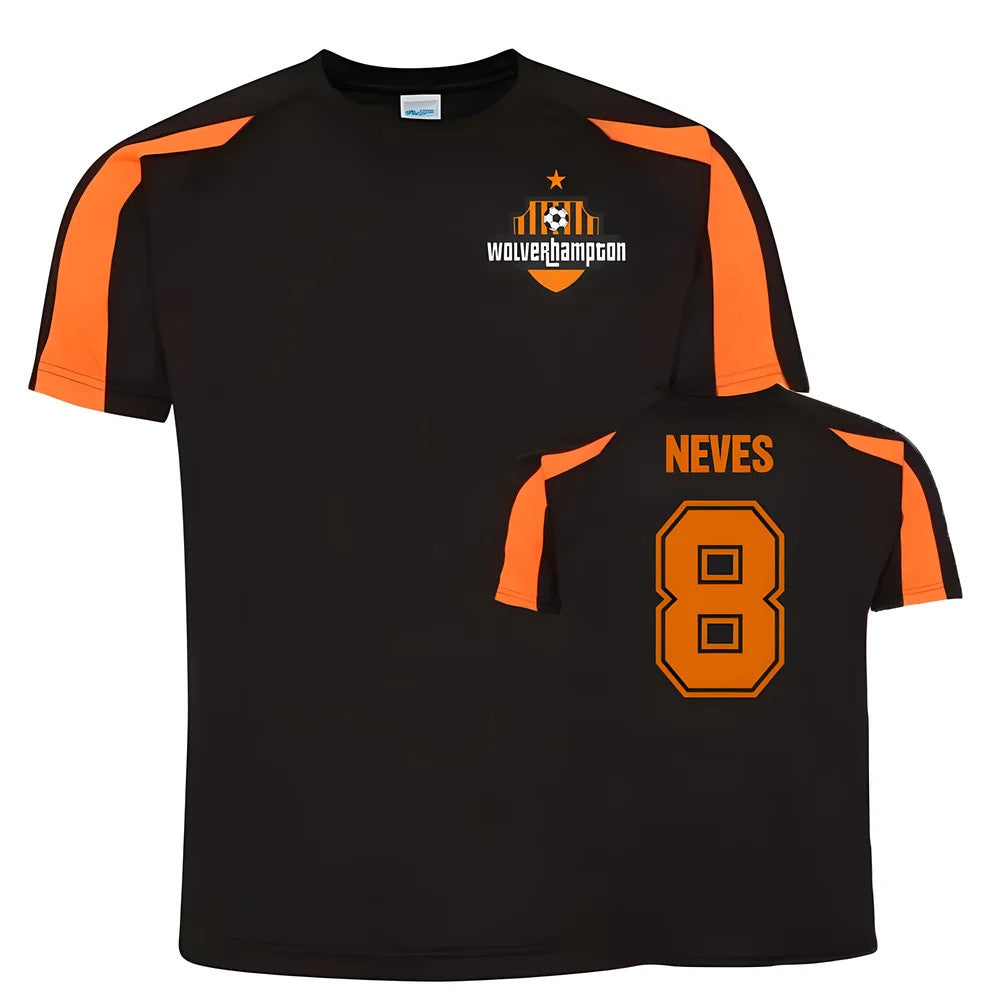 Ruben Neves Wolves Sports Training Jersey (Black)_0