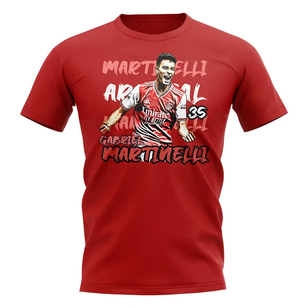 Gabriel Martinelli Graphic Player Tee (Red)_0
