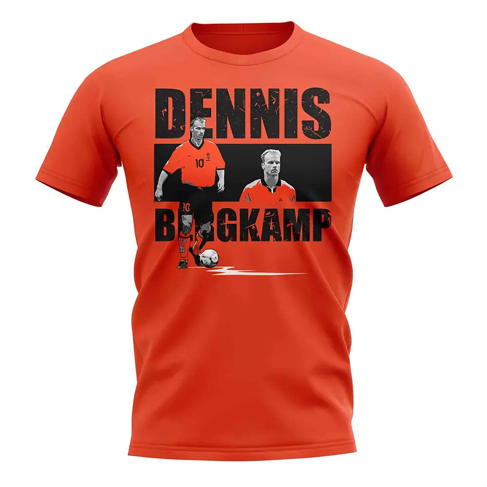 Dennis Bergkamp Player Collage T-Shirt (Orange)_0