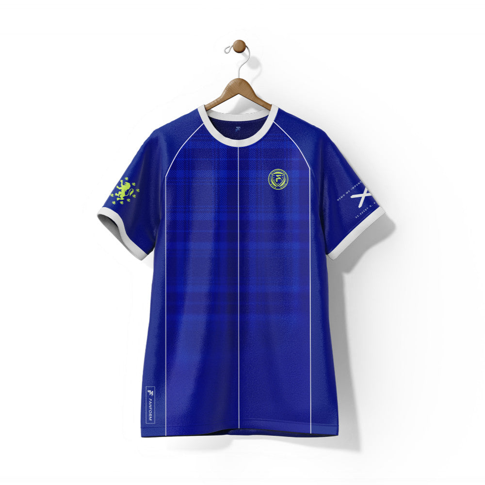 Scotland Tartan Army Home Supporter Jersey Kids Short Sleeve_0