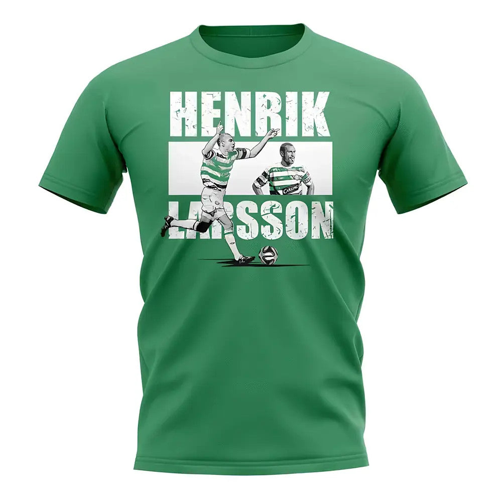 Henrik Larsson Player Collage T-Shirt (Green)_1