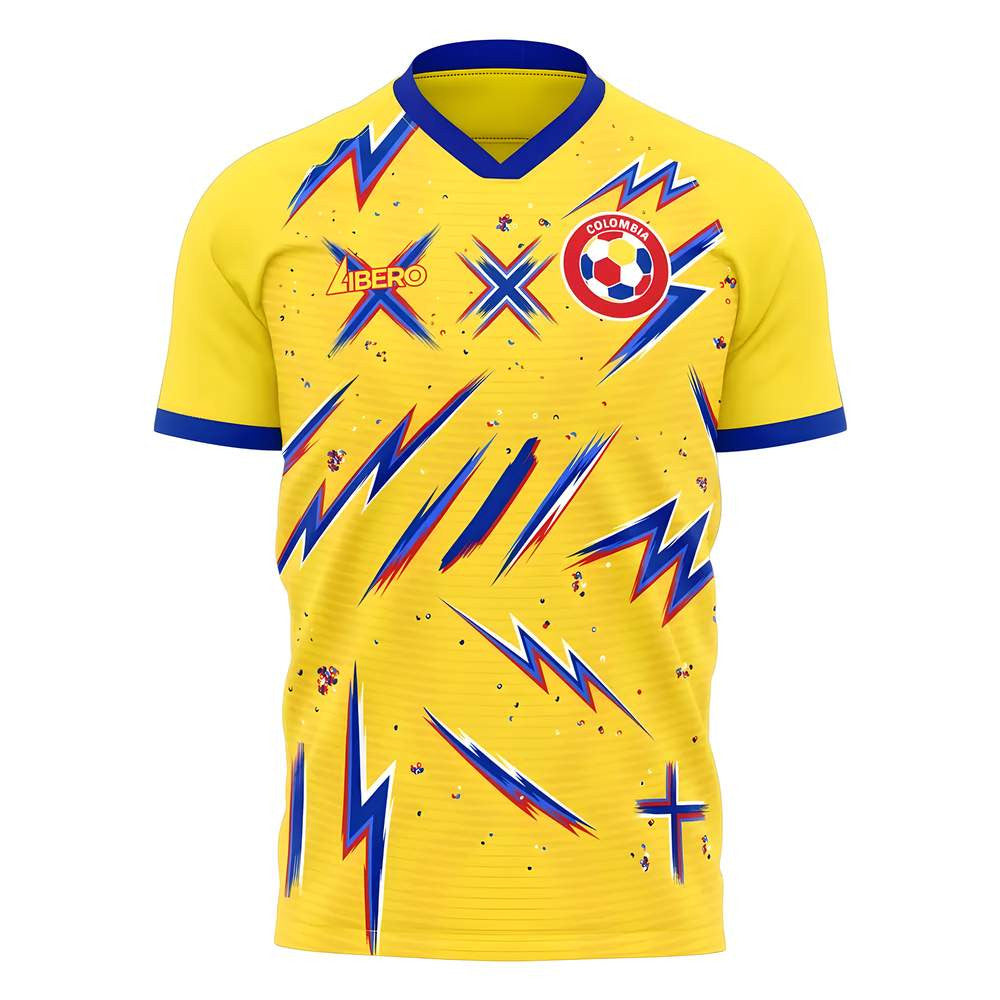  2025-2026 Colombia Pre-Match Concept Shirt Kids Short Sleeve_0