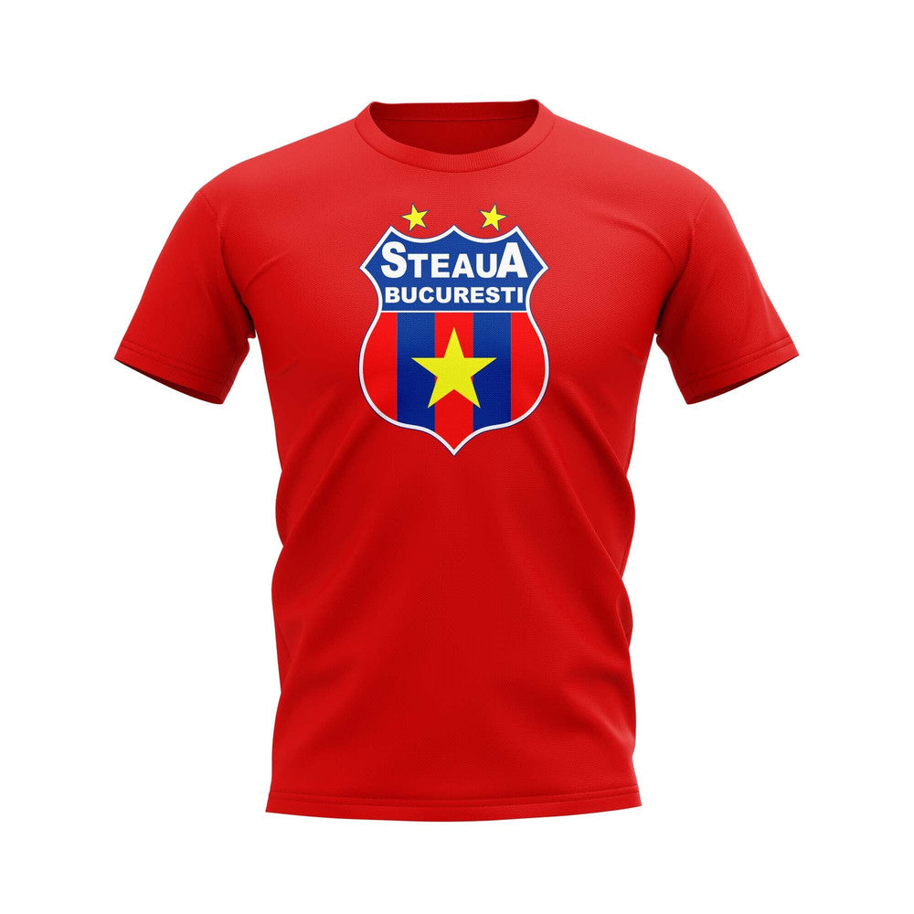 Steaua Bucharest Logo T-shirt  (Red)_0