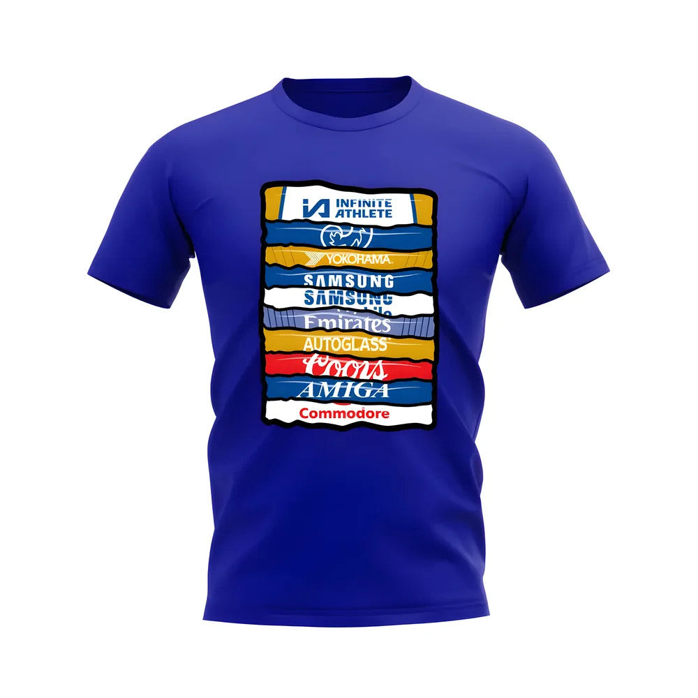 Chelsea Shirt Sponsor History T-shirt (Royal)_0