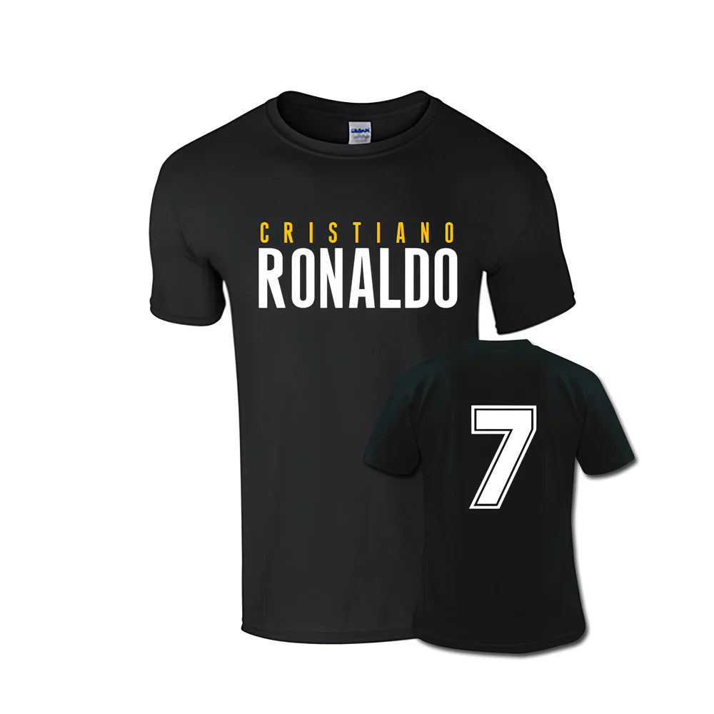 Cristiano Ronaldo Front Name T-shirt (black) - Kids_1
