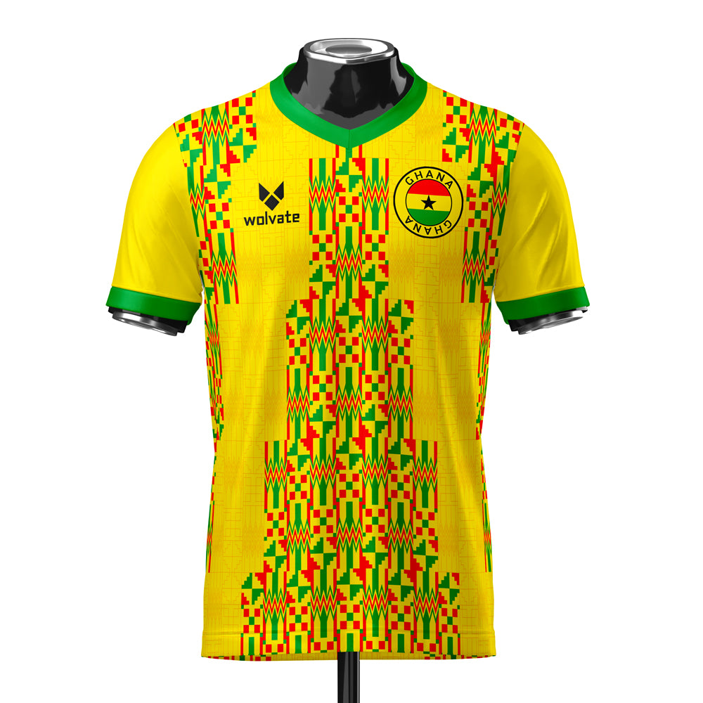 Ghana Heritage Football Jersey (Wolvate) Kids Short Sleeve_0