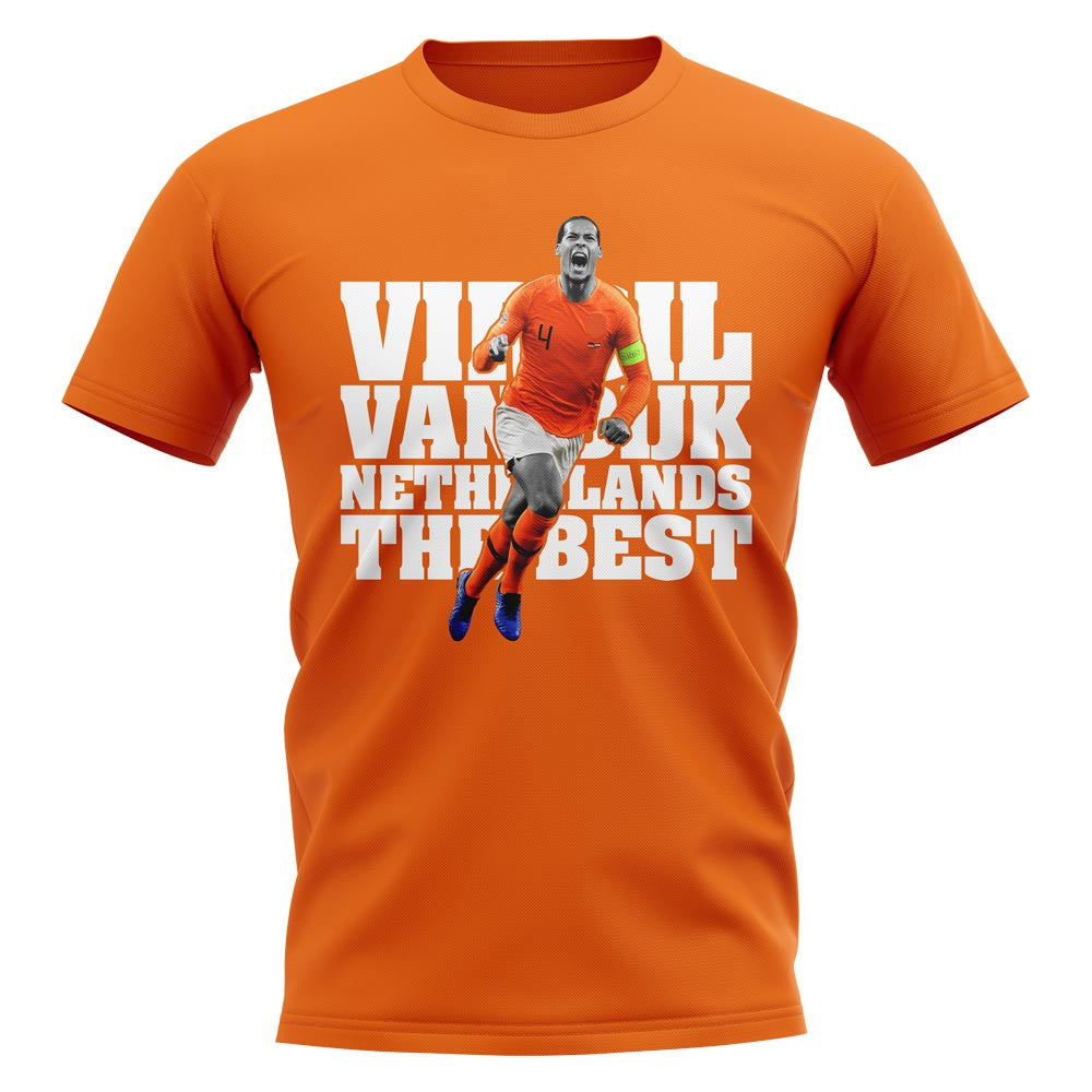 Virgil Van Dijk Netherlands Player T-Shirt (Orange)_0
