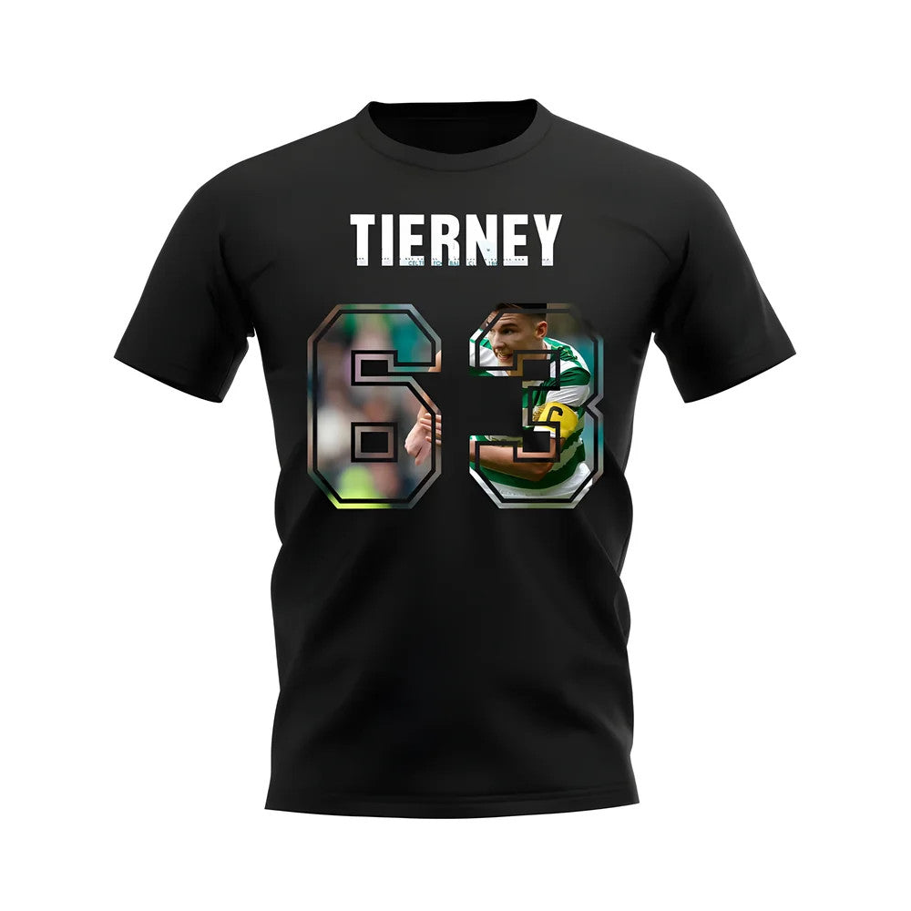 Kieran Tierney Name And Number Celtic T-Shirt (Black)_1