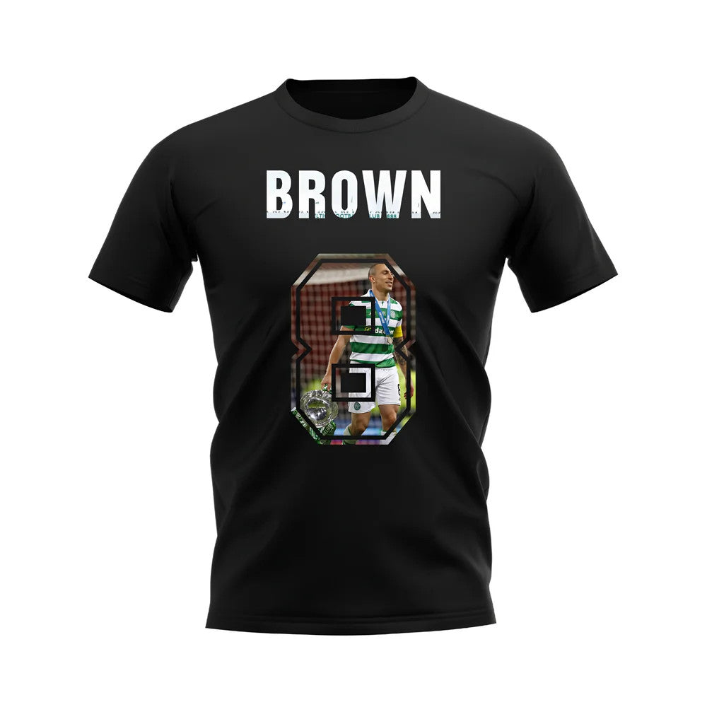 Scott Brown Name And Number Celtic T-Shirt (Black)_0