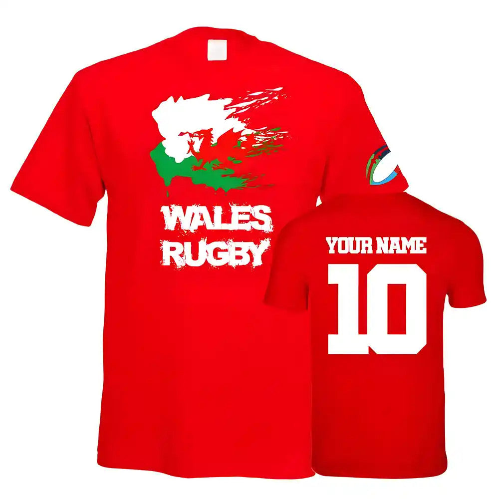 Wales Country Rugby T-Shirt (Your Name)_0