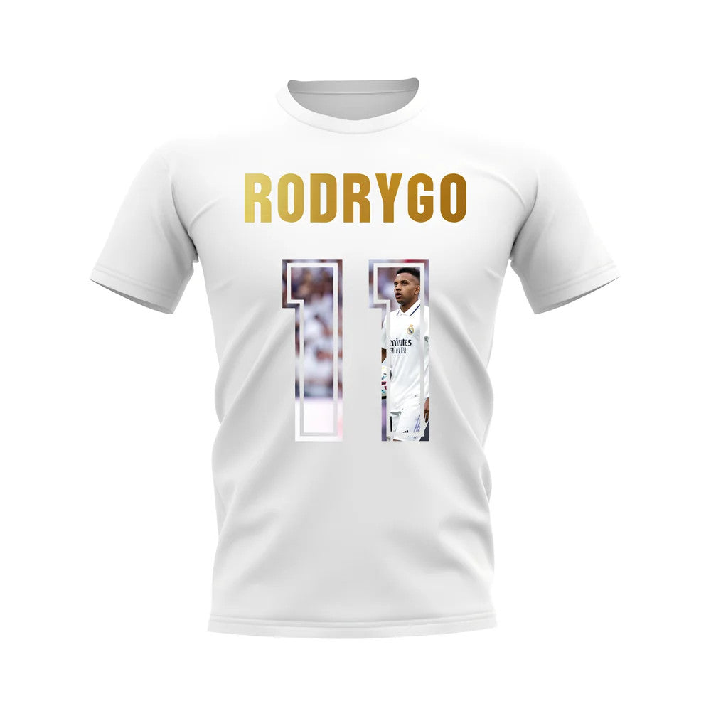 Rodrygo Name And Number Real Madrid T-Shirt (White)_1