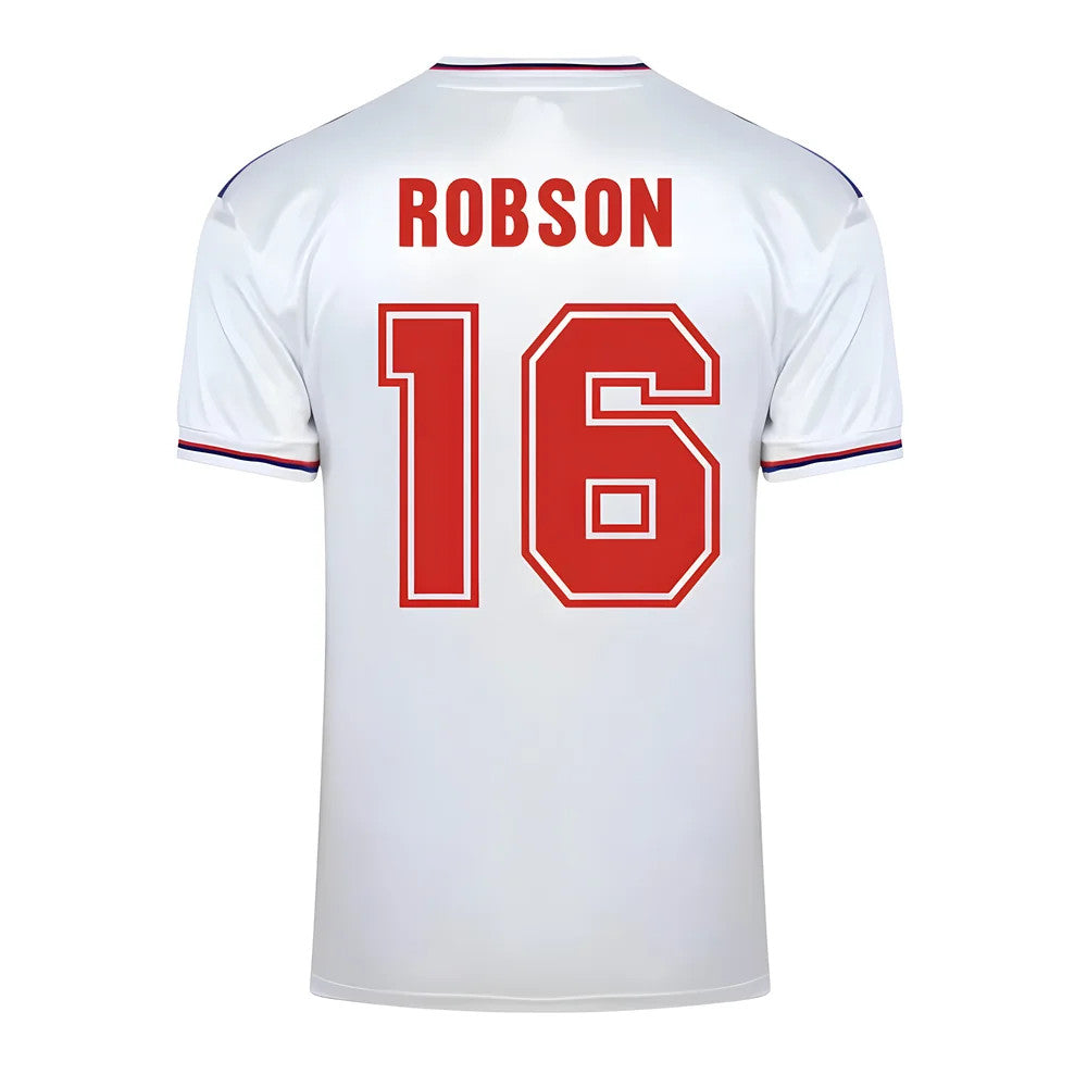 Score Draw England World Cup 1982 Home Shirt (Robson 16)_0
