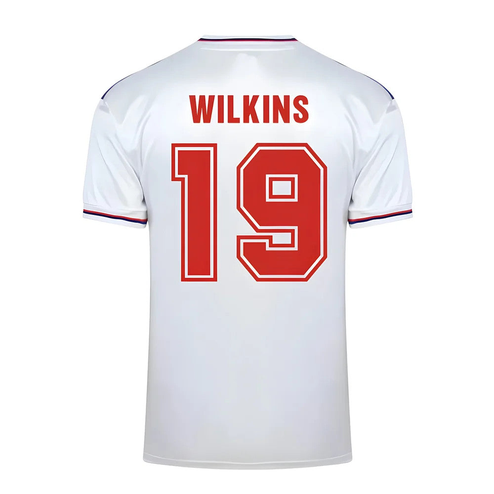 Score Draw England World Cup 1982 Home Shirt (Wilkins 19)_0