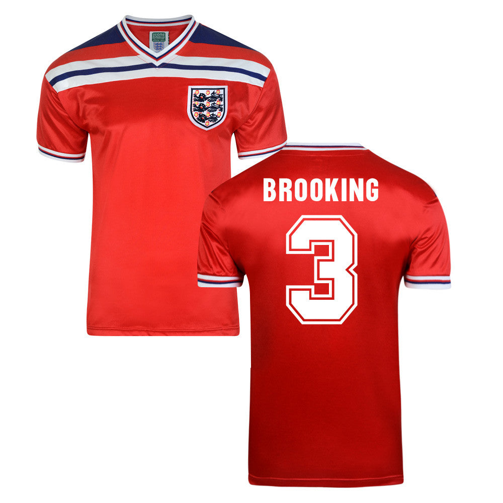 Score Draw England World Cup 1982 Away Shirt (Brooking 3)_0