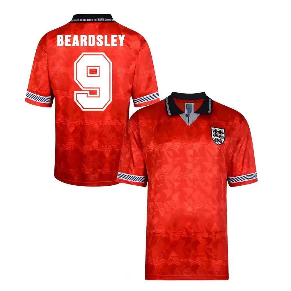 Score Draw England World Cup 1990 Away Shirt (Beardsley 9)_0