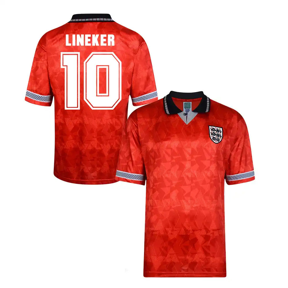 Score Draw England World Cup 1990 Away Shirt (Lineker 10)_0