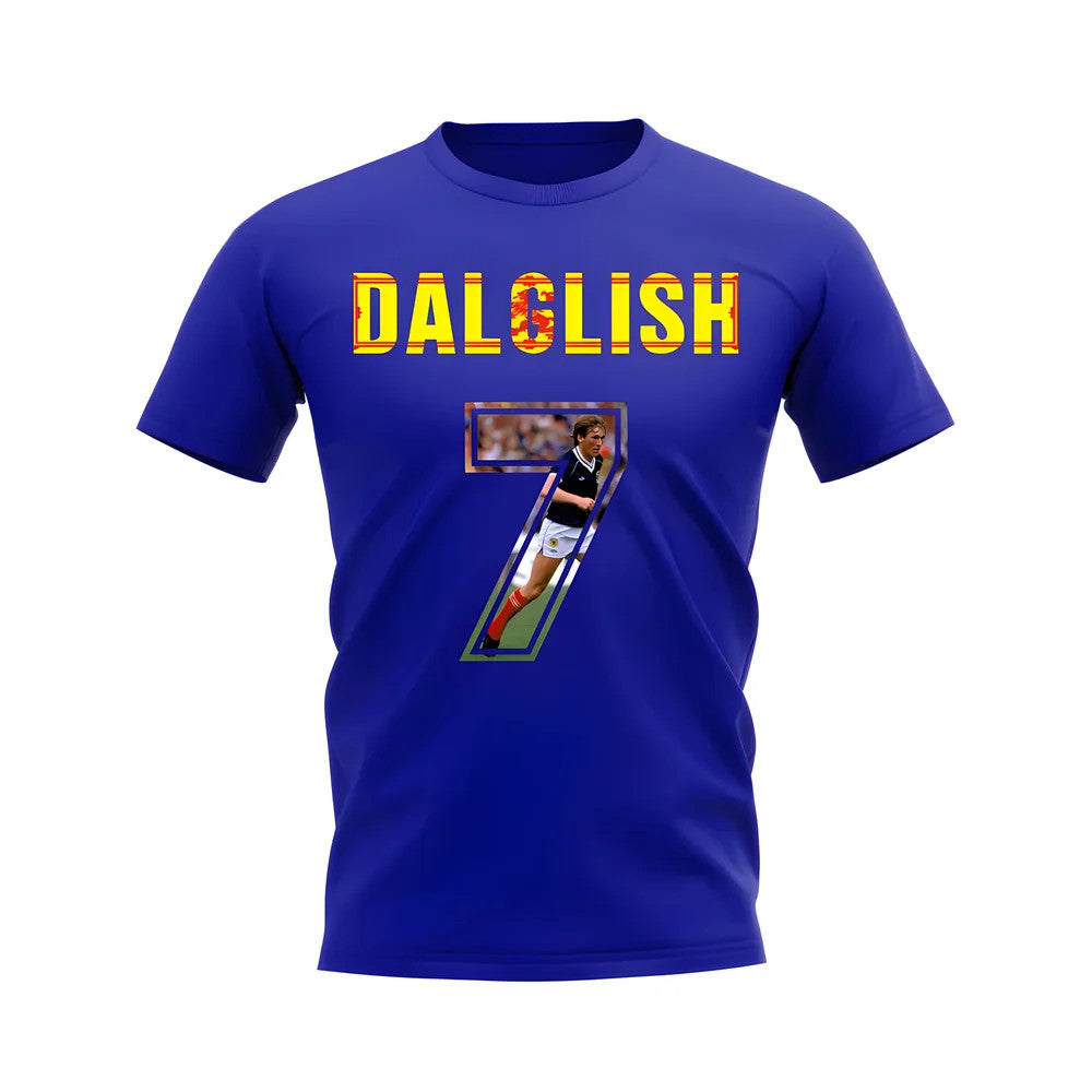 Kenny Dalglish Name And Number Scotland T-Shirt (Blue)_1