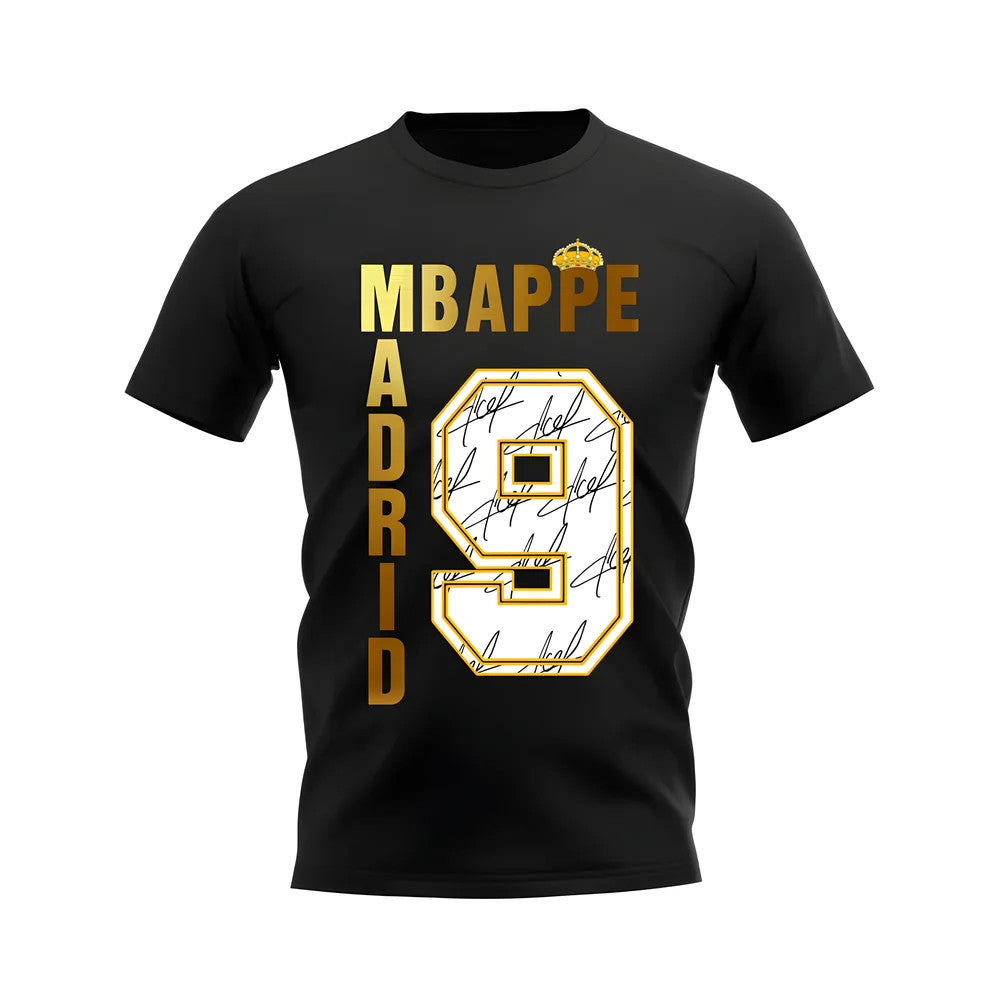 Kylian Mbappe Real Madrid Autograph T-shirt (Black)_1