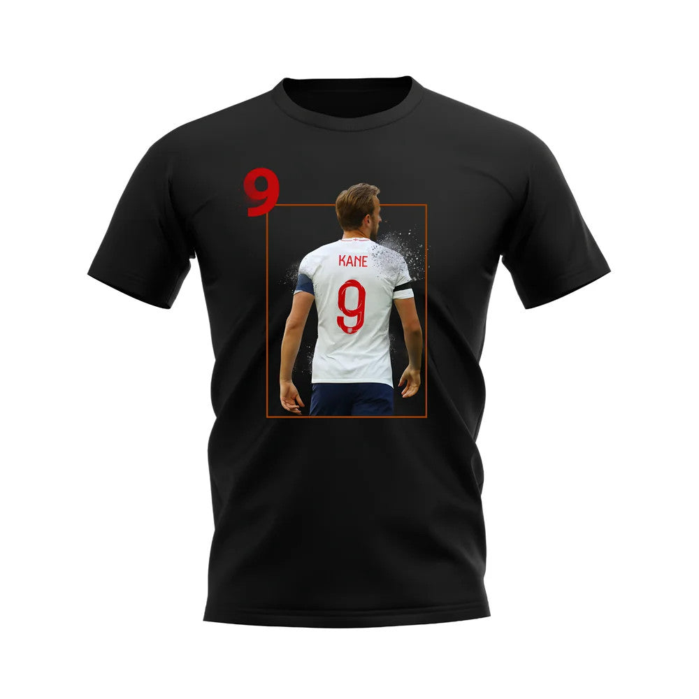 Harry Kane England Fade T-Shirt (Black)_0