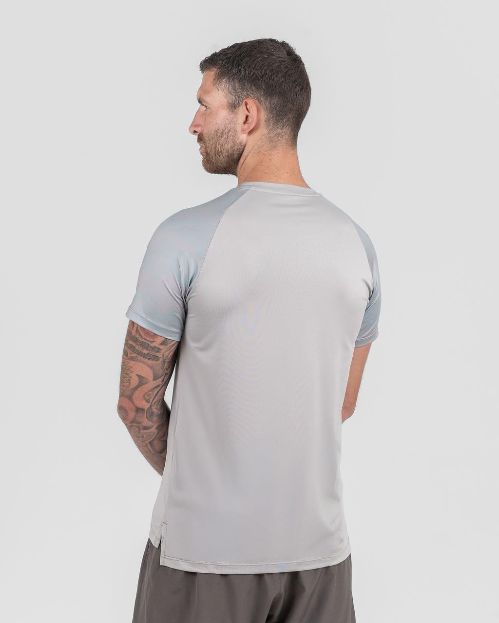 Fallain Athletic T-Shirt, Sage Green, Four-Way Stretch Fabric, Slim Fit