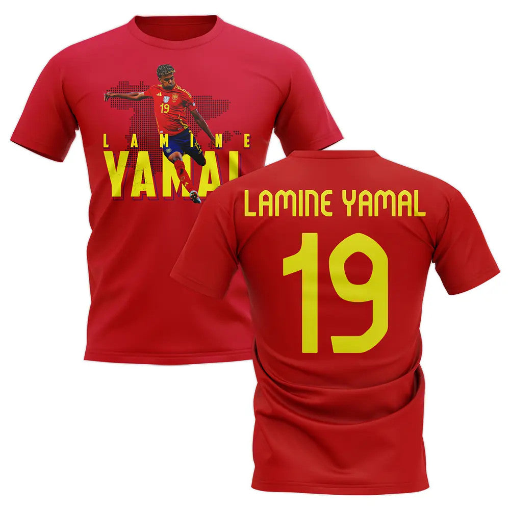 Lamine Yamal Spain 19 T-Shirt (Red)_0