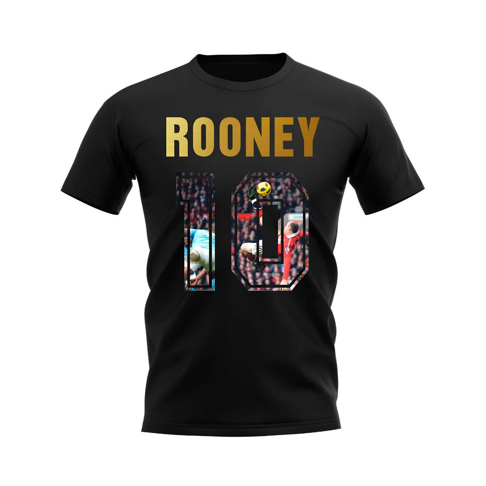 Wayne Rooney Name And Number Manchester United T-Shirt (Black)_1